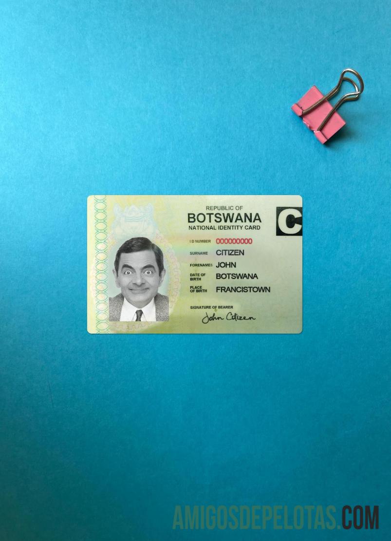 Botswana bilhete de identidade olhar de foto frente modelo